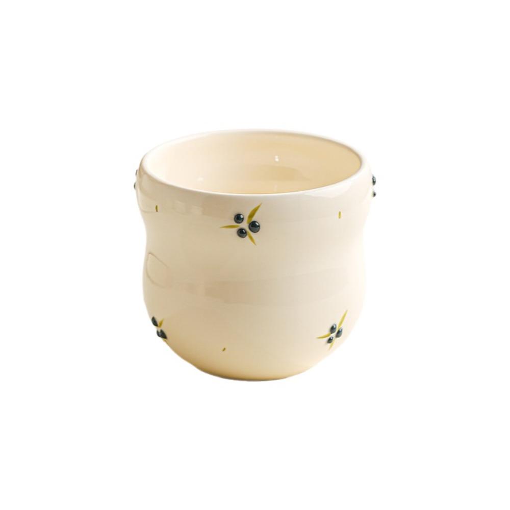 Gourd-shaped Coffee Cup Embossed Handheld Mug Creative Tea Cup  Tea Time Style D