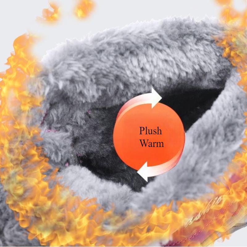 Warm Fur Lightweight Cotton Shoes Men Walking Footwear Male Winter Shoes Sneakers