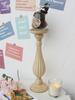 Vintage-Style Wooden Candle Holder - Rustic Decor & Photography Prop