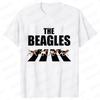 T-shirt Unisex WoUnisex Classiche Top Moda Casual Manica Corta Girocollo T-shirt The Beagles Cane Beagle Pazzo Unisexs Magliette T-shirt