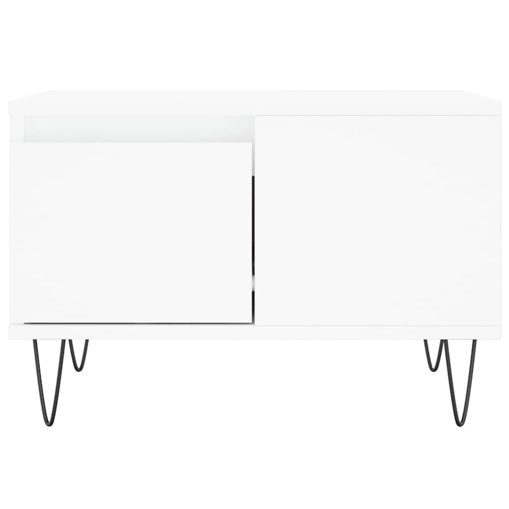 White Coffee Table 55 X 55 X 36.5 Cm Particleboard