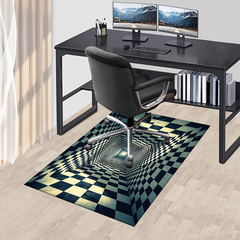 

1pc Anime Cartoon Design Checkered Office Chair Mat - Non-Slip Carpet for Home Decor, Suitable for All Seasons, Perfect Gift Idea.A047 60cm by 90cm