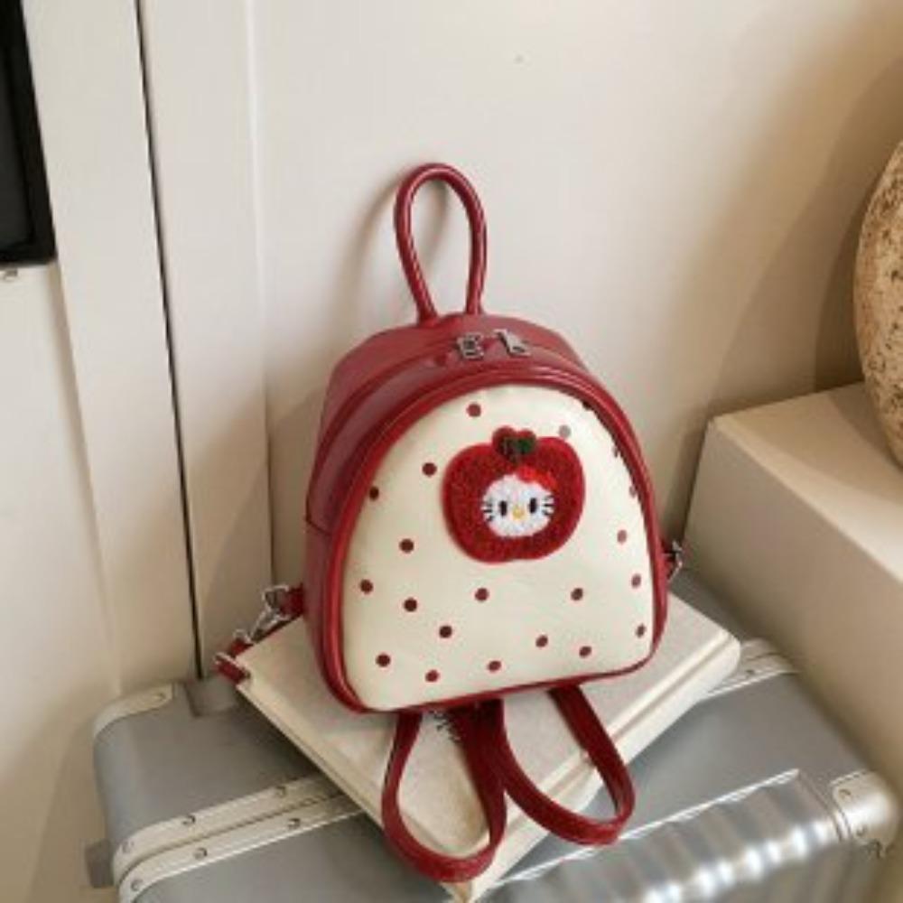 Popular cute puppy embroidered versatile literary backpack tote bag women's lazy wind large-capacity commuter shoulder bag