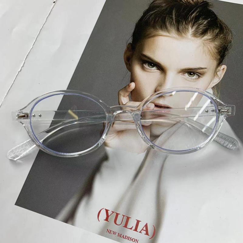Anti Blue Light Myopia Glasses - Men Artistic Frame Glasses 0 To -4.0 Ultra Light Retro Small Round Frame Myopia Glasses for Women -3