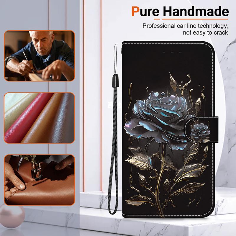 Stand Flip Wallet Case For Motorola MOTO G10 22 30 G51 52 42 62 72 73 G60 G7 PLAY PLUS G8 G9 POWER Cartoon Magnetic Book Cover