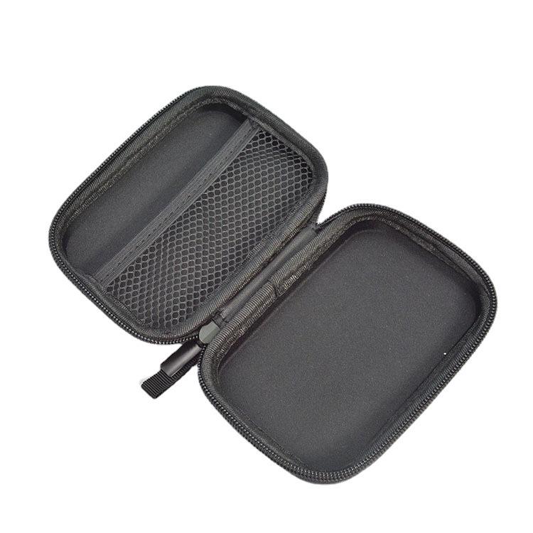 EVA Shockproof & Waterproof Storage Bag - Black, Portable Hard Drive & Cable Organizer with Earphone Compartment