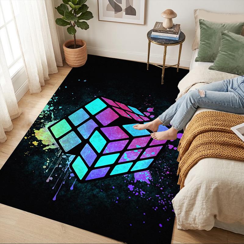 Rubik'S Cube Living Room Nonslip Area Rug Soft Carpet For Bedroom Game Playroom Sofa Office Home Decor Doormat Christmas Gift C9301174
