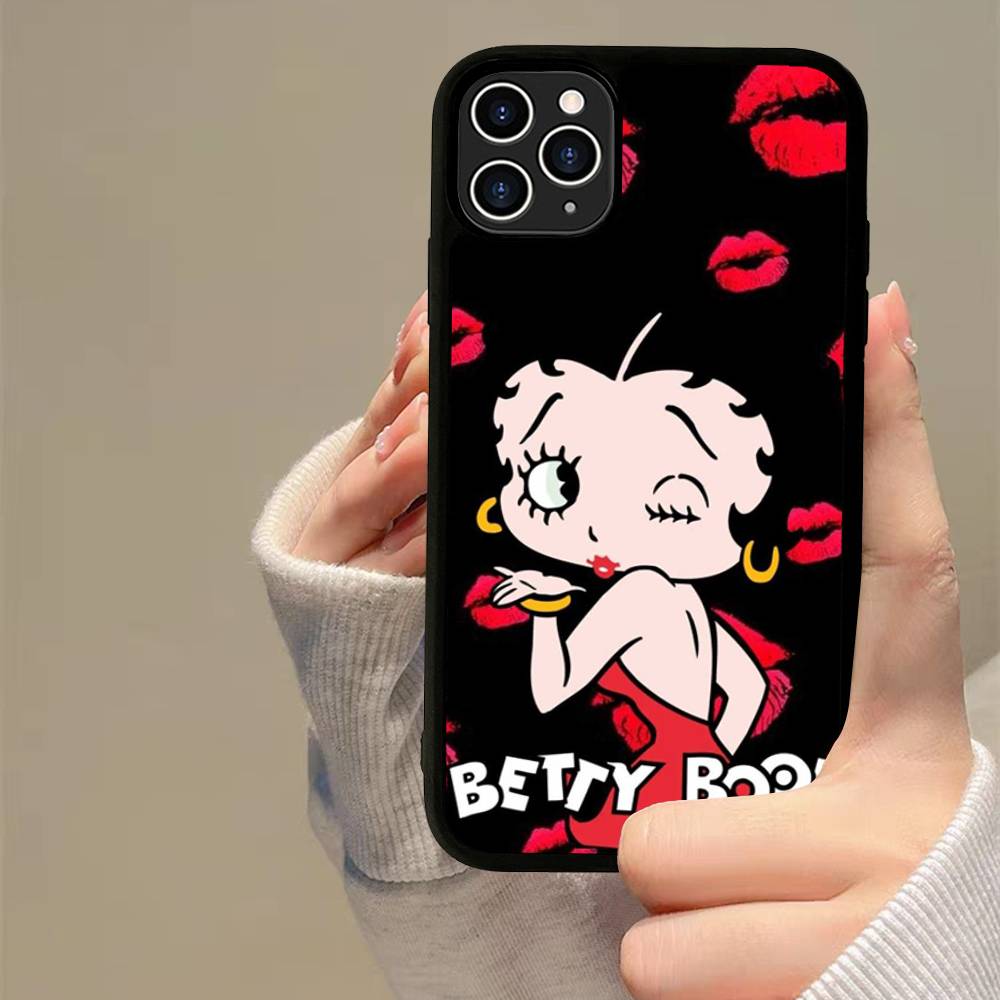 B-Betty-Cute-B-Boop Anime Phone Case For iPhone 17 16 15 14 13 Plus 12 11 Pro Max PC+TPU Cases Back Cover
