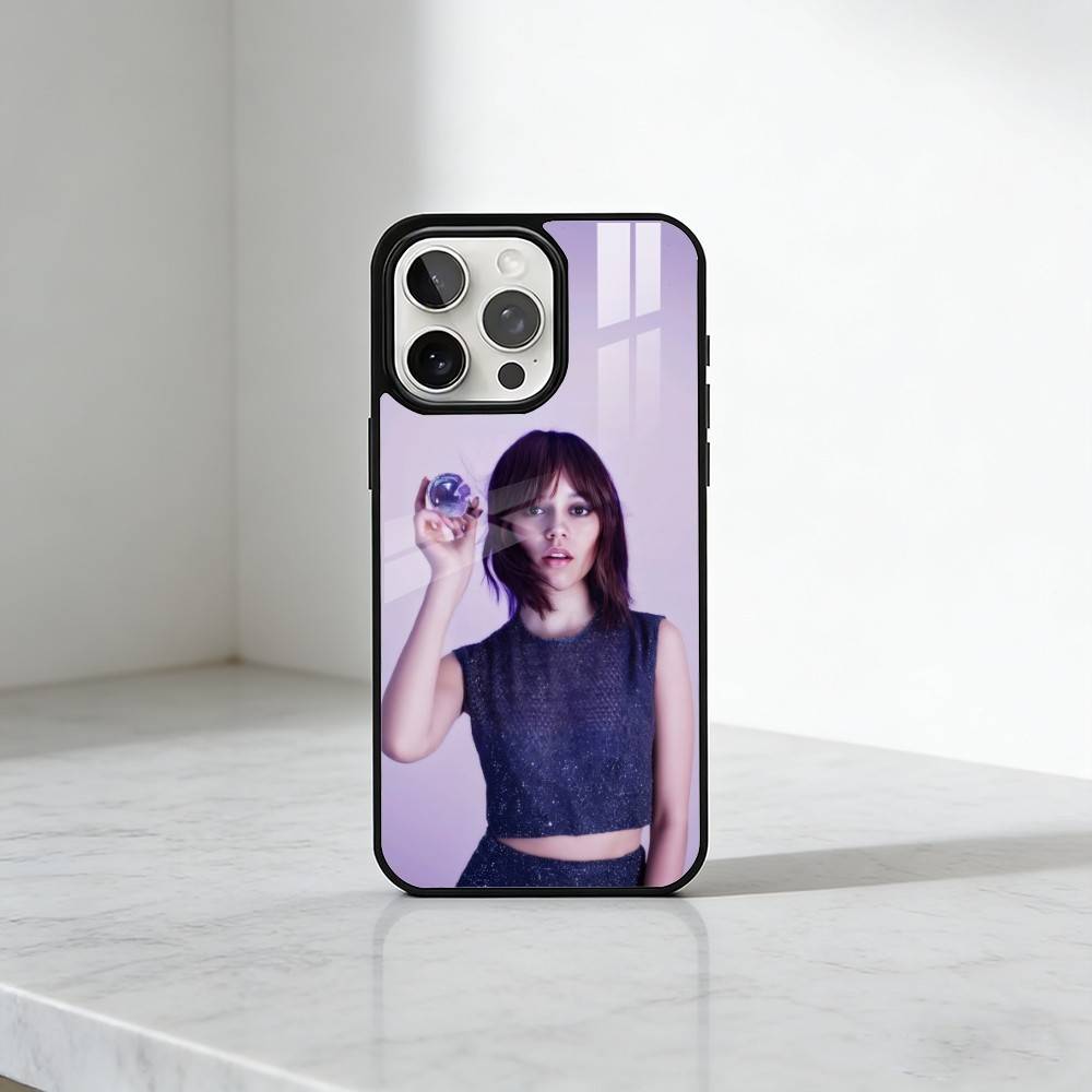 WED-J-Jenna O-Ortega HD Printing Phone Case For iPhone17,16,15,14,13 Plus,Pro Max Magnetic For Magsafe Wireless Charging
