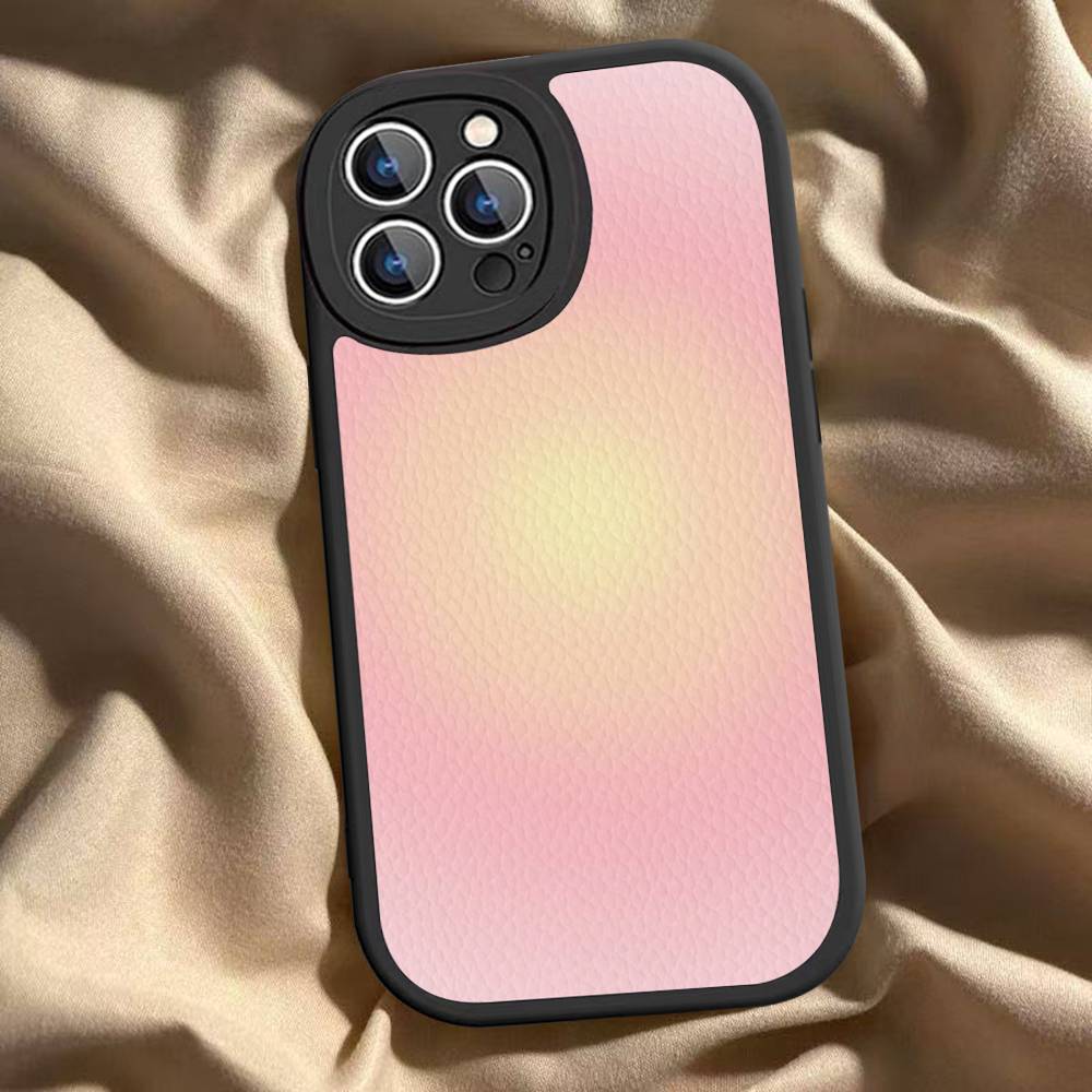 

INS Colored Halo Minimalist Style Phone Case Hard Leather For IPhone 16 15 14 13 12 Mini 11 14 Pro Max Xs X Xr 7 8 iPhone 14
