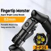 Tail Magnet Flashlight Ultra Strong Light Hat Clip Light Mini Small Torch  Camping