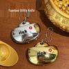 Portable Mini Keychain Knife for Safe Package Opening - Gold & Silver Ingot Design