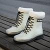 Stylish Non-Slip Waterproof Rain Boots for Adults with Thick Sole and Added Velvet Lining.