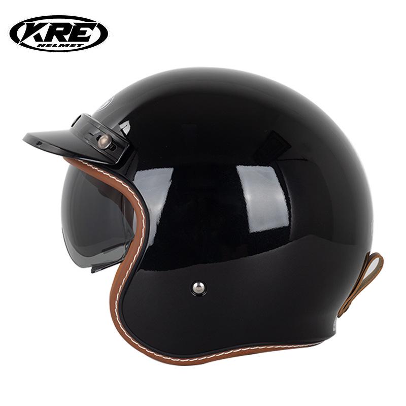 

Мужской и женский ретро 3/4 электрический мотоциклетный шлем, летний 3C стандартный защитный шлем Large