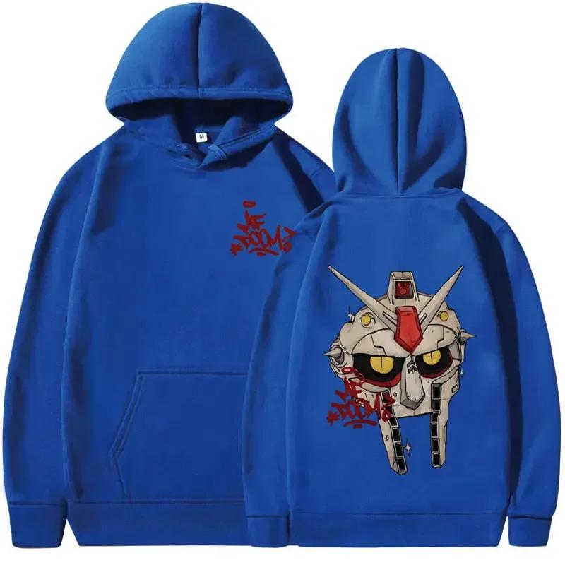 Rapper Mf Doom Madlib Madvillain Cartoon Metal Mask Graphic Hoodie Men Women Casual Oversized Sweatshirt Men's Hip Hop Hoodies