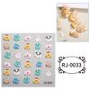 Embossed Cartoon Nail Art Stickers Decals Self-Adhesive Floral Nail Supplies