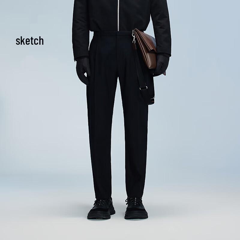 Men's Loose Fit Cropped Suit Pants