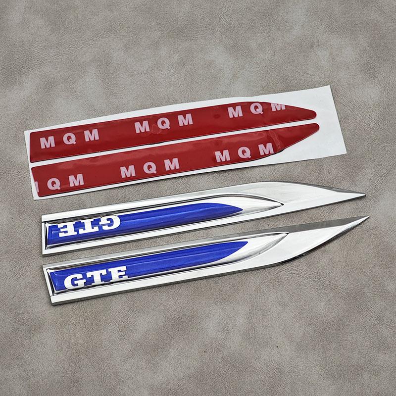 For VW Volkswagen Jetta MK5 Golf 3D Metal VW Car Fender Side Emblem Stickers Auto Decoration Accessories For Volkswagen VW GTI R