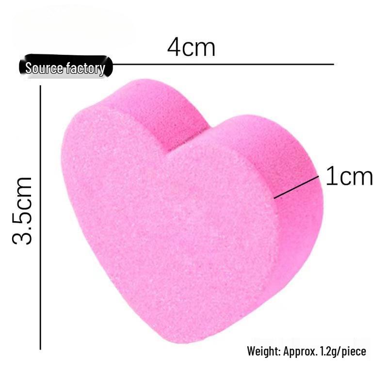 Mini Heart Sponge Nail File – Washable, Two-Sided Polishing Tool
