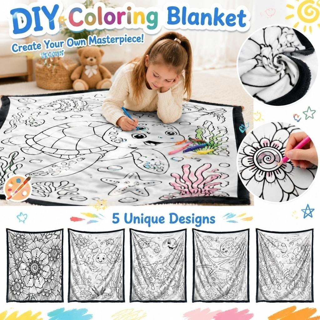 DIY-Malerei, Teppich bemalen, Kreative Aktivität für Kinder und Erwachsene