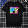 Men's Summer Earphones with Letter Print, Breathable and Comfortable Round Neck T-shirt, Outdoor Sports and Leisure Top