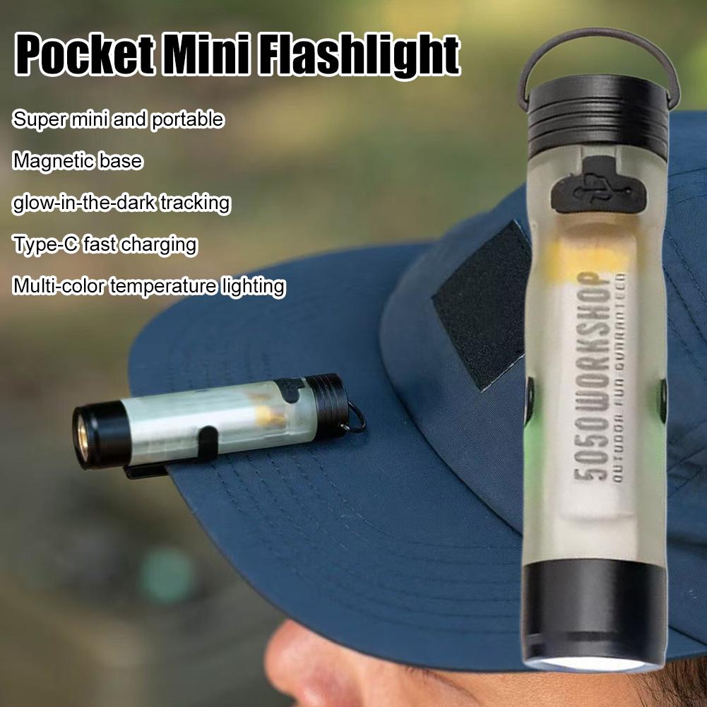Mini Led Flashlight For Disaster Relief Long Endurance Emergency Pocket Light With Key Clip Small Outdoor Survival Lamp