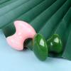 SPA Therapy Jade Board Face Massager Natural Rose Quartz Mushroom Facial Back Foot Acupuncture Massage Scraper Gua Sha Tool