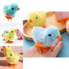 Fluffy Wind-up Chicken Dance Clockwork Plush Kids Toy