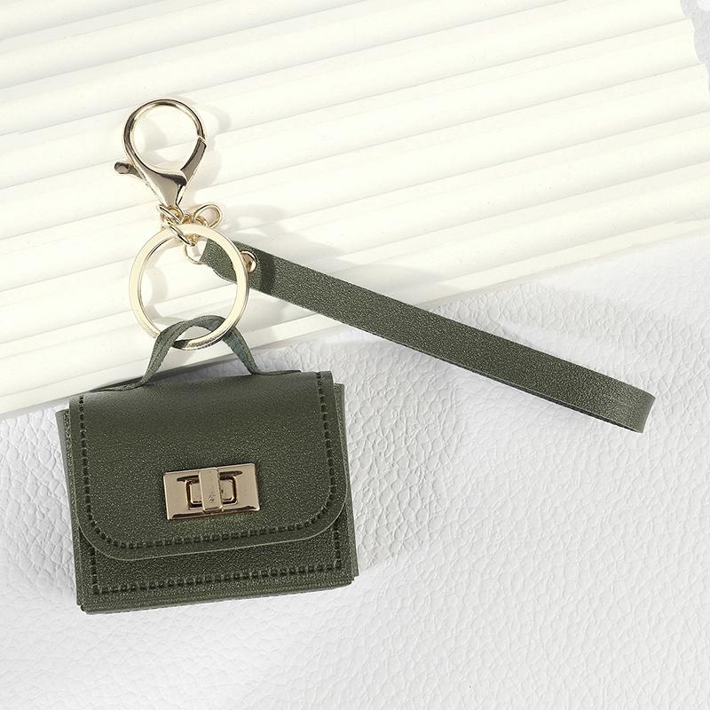 Creative Mini Leather Hangbag Bag Hanging Decoration Versatile Bag Pendant  Coin Purse Keyring Mini Headphone Bag Pendant