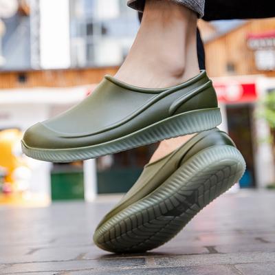 Men's Short-tube Non-slip Waterproof Short Tube Rain Boots Rain Boots Fashionable Indoor Kitchen Work Rain Boots Car Wash Boots