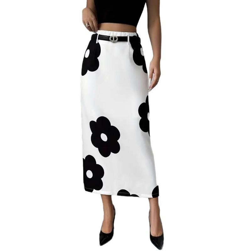 Damenstil Rock mit Blumendruck