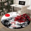 Japanese Landscape,Traditional Pagoda Scene Chair mat Round Rug Office carpet, Machine Washable, Non slip, Suitable for Living Rooms, Bedrooms