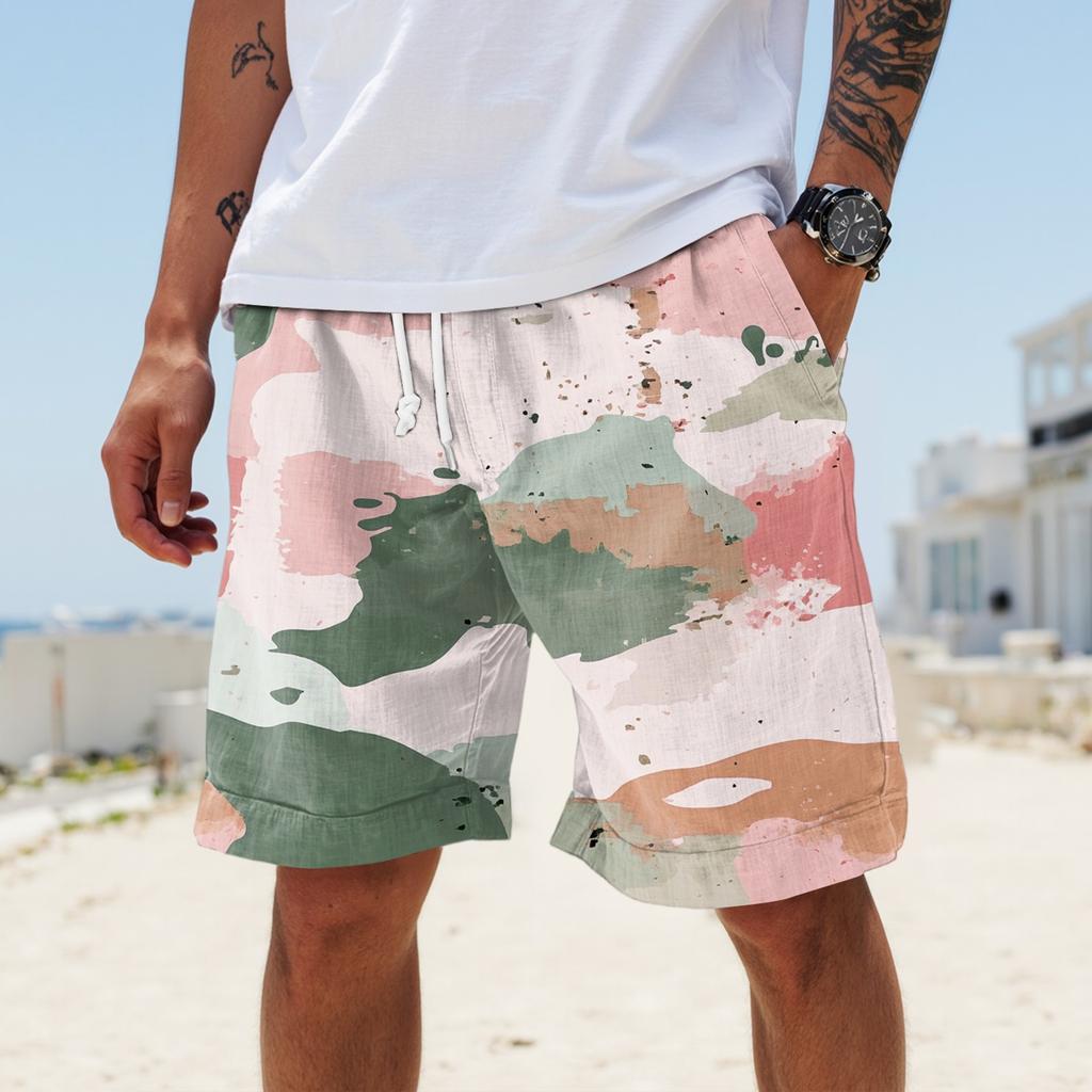 Men's Summer Large Casual Loose Sports Pants Beach Shorts