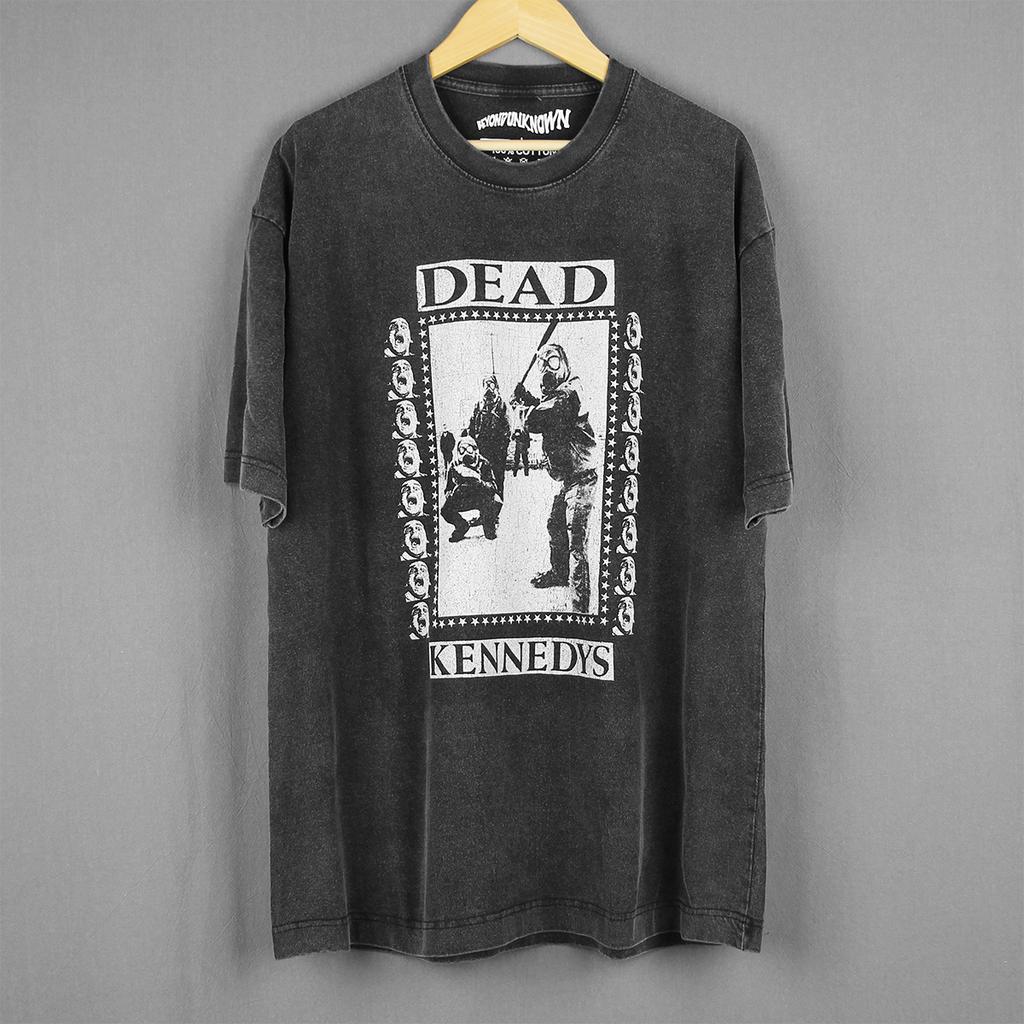 Dead Kennedys TShirt Punk Circle Jerks The Clash Black Flag Vintage Washed Cotton Short Sleeves Clothing Top Loose Mens Shirt