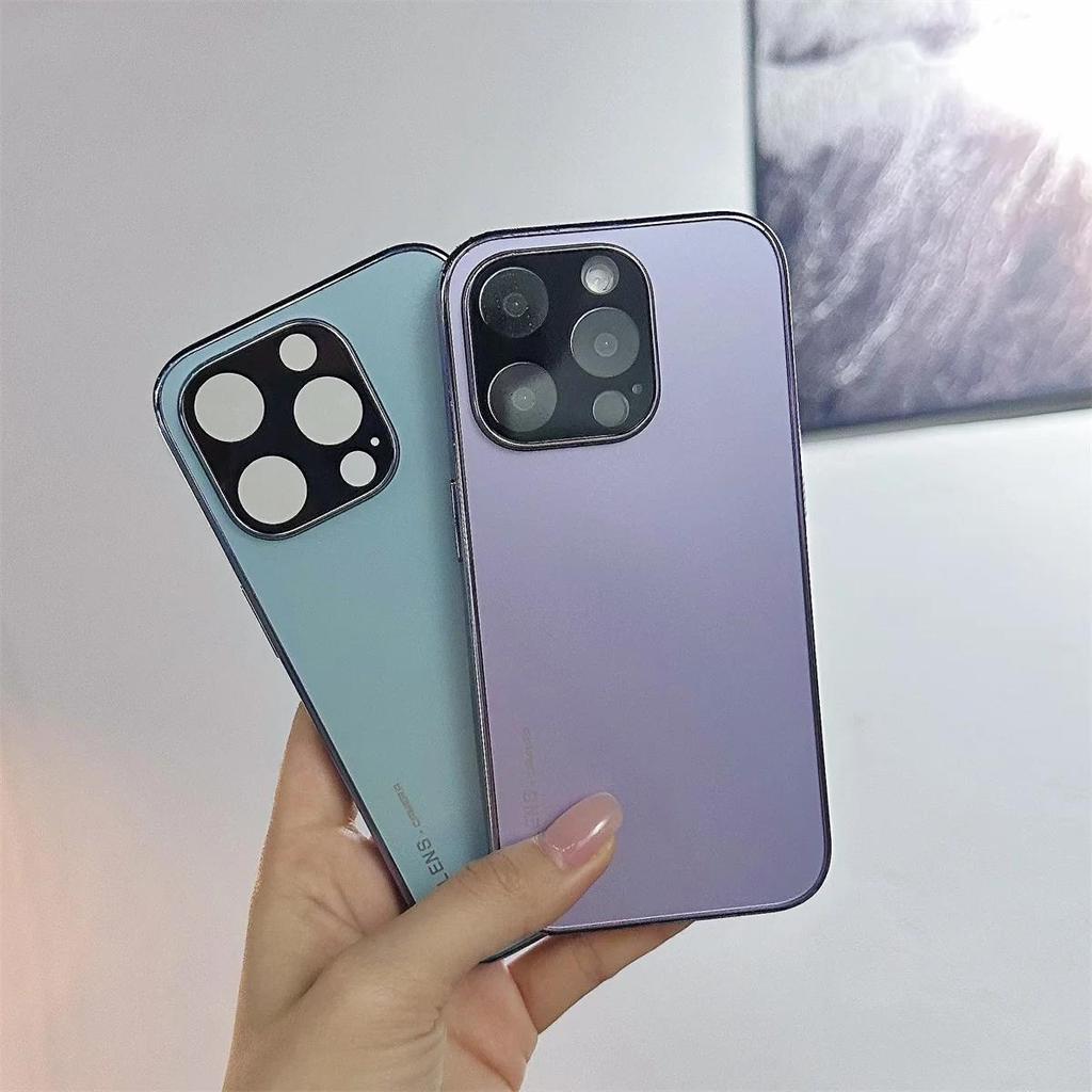 AG Full-Cover Camera Lens Phone Case for iPhone 11 series, IPhone 12 series, iPhone 13 series Anti-Scratch Shockproof Cover