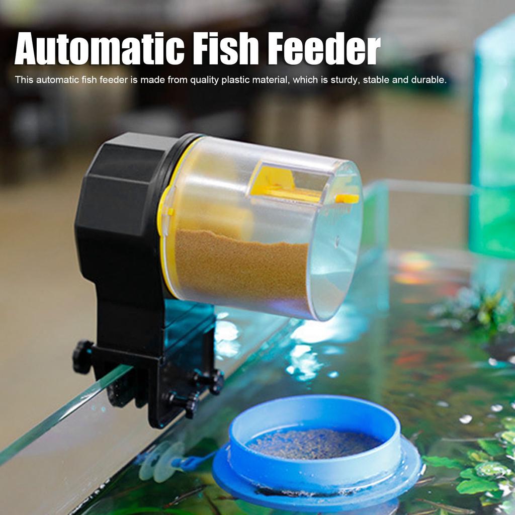 Automatic Fish Feeder Timed Flexible Convenient Clean Easy Installation Fish   Food Dispenser