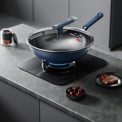Sanhe Stickstoff Rostfreier Gusseisen Wok