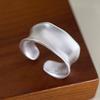 BF CLUB 925 Sterling Rings for Women Simple Geometric Handmade Irregular Retro Gold Shinning Ring Allergy For Birthday Gift