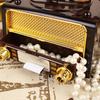 Couple Kiss Music Box Birthday Gift Party Supplies Music Box Diy Radio Shape Antique Carved Musical Box Home Decor