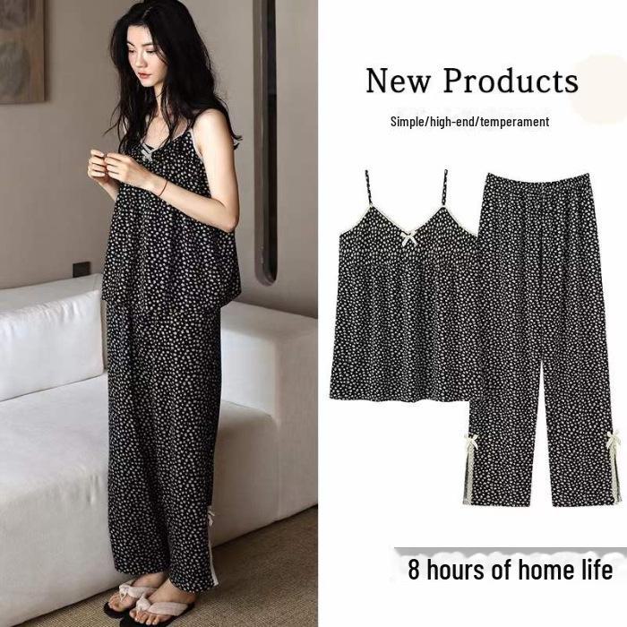 

Женская летняя пижама с цветочным принтом и V-образным вырезом — милая, повседневная и стильная модель для дома и улицы XXL