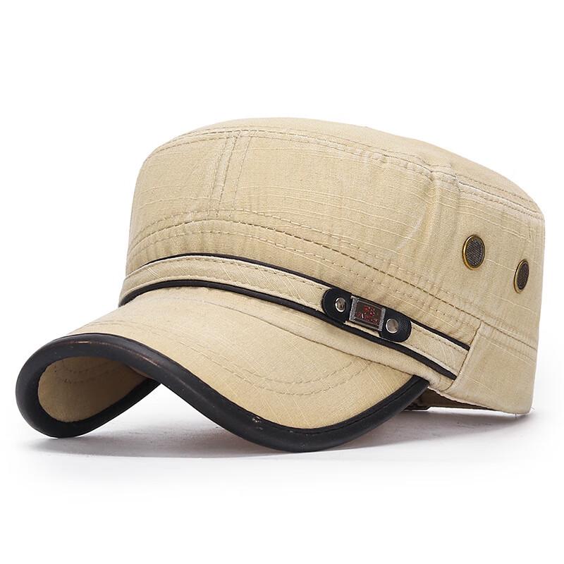

ZHENYUEQI Vintage Washed Flat Top Cap Adjustable