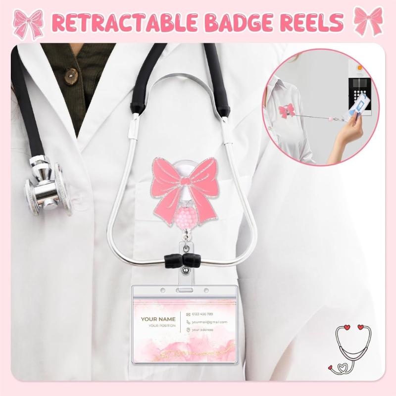 Badge Reels Gifts Badge Holder, Retractable Funny ID Badge Holder with Alligators Clip for Nurse Teacher Office Holiday