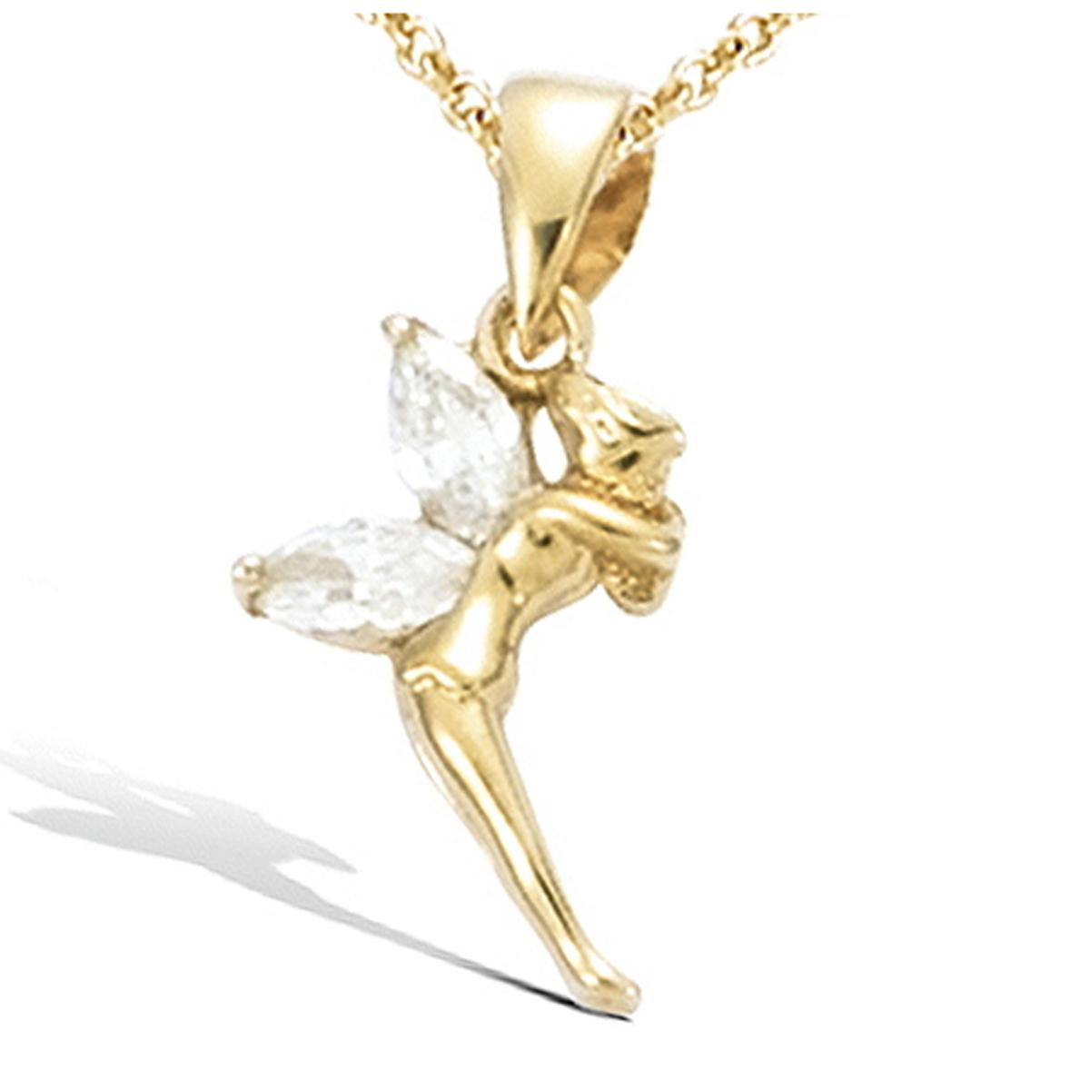 

Les Trésors De Lily [R4158] - Позолоченный кулон Tinker Bell из белого золота - 17x12 мм