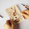 KINOWA "Violin" Wood-Painting Original Handmade Quilling Kit, Musical Instrument, Made In Japan