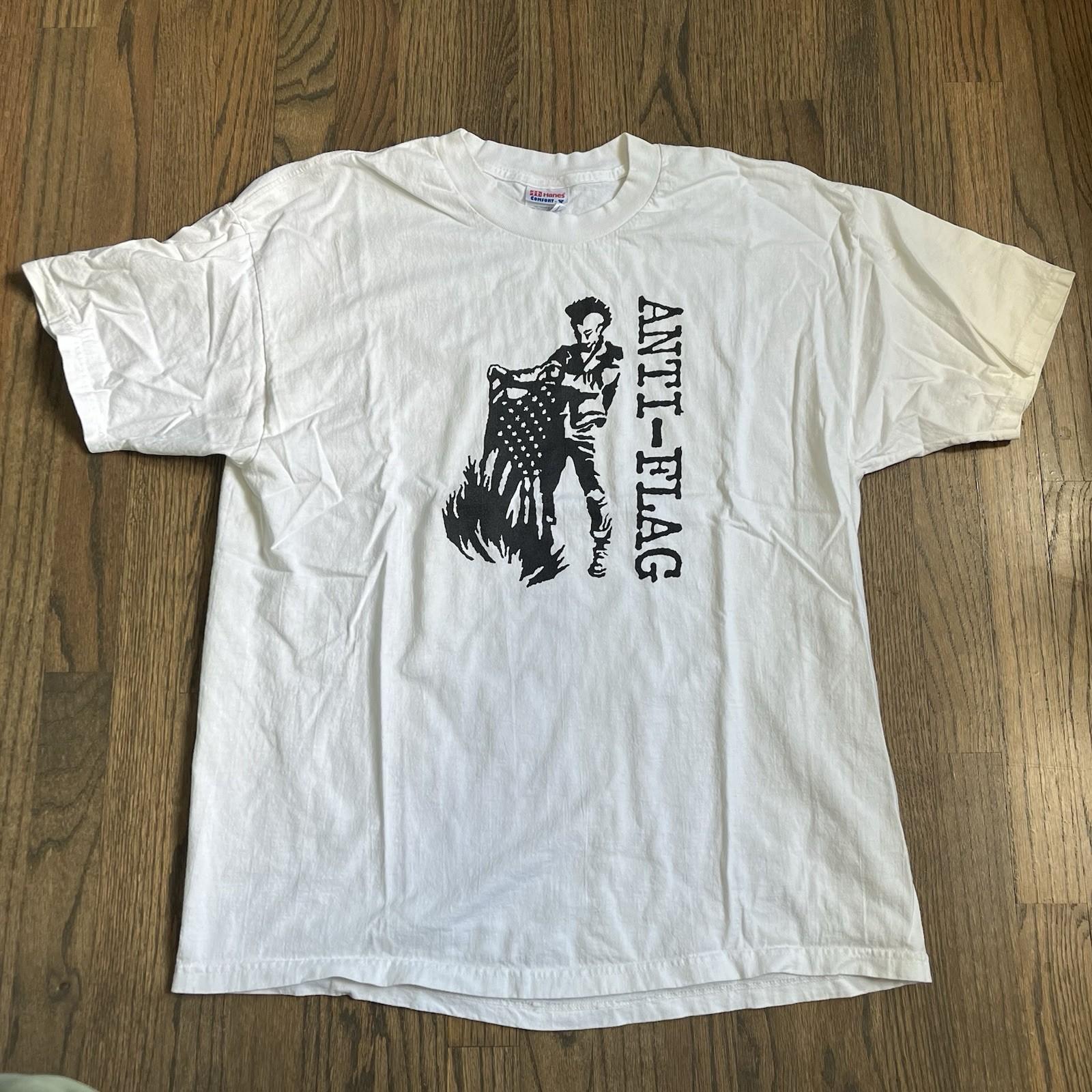 Vintage Y2K Anti Flag Pittsburgh Punk Rock Band Tee Sz XL Unisex T-Shirt S