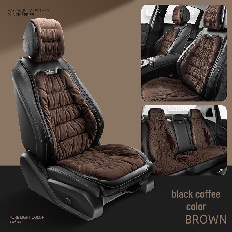 Winter Minimalist Plush Car Seat Cushion - Thickened for Warmth