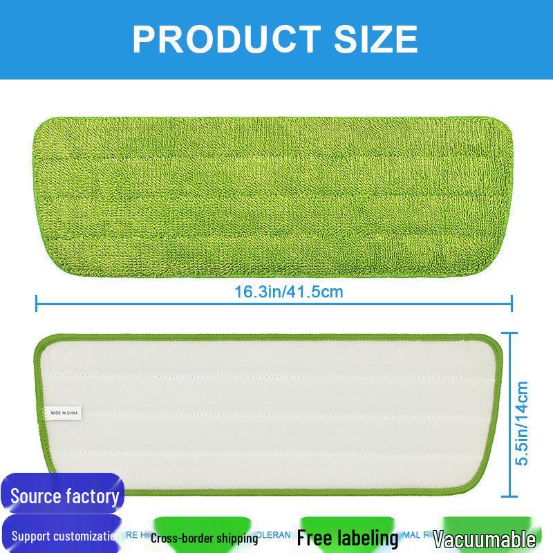 Hands-Free Spray Mop with Microfiber Cloth for Dry/Wet Use - Velcro Mop Accessories