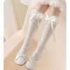 Girls Knee Socks Bowknot Ribbon Socks Stockings for Girl Student 3-16 Year