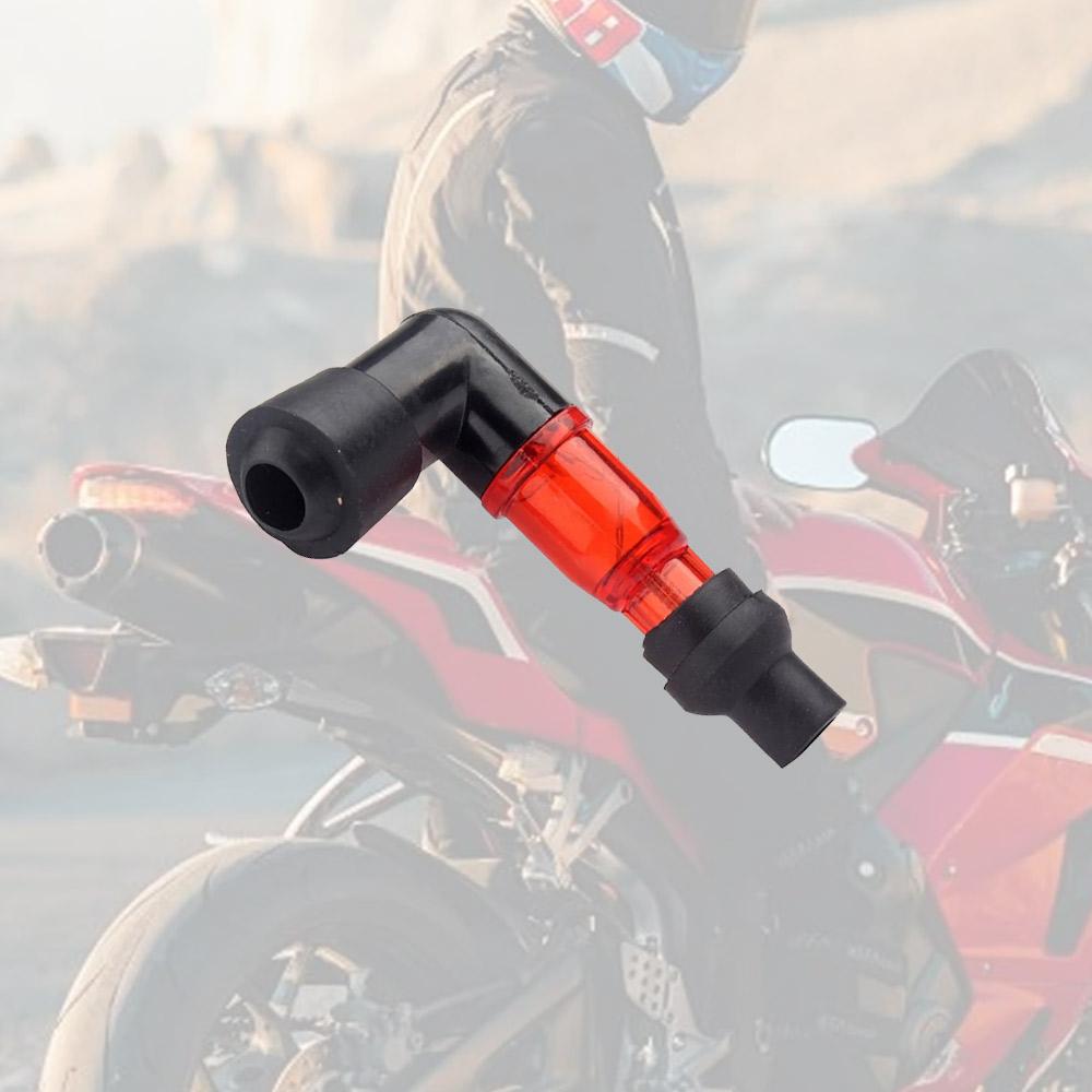 1pc Motorcycle Spark Plug Decorative Cover Motorcycle Ignition Spark Plug Cap Motorcycle 90 Degree Flashing Spark Plug Cover