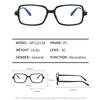 Korean square simple plastic reading glasses for men and women fashion trendy anti blue light Eyewear